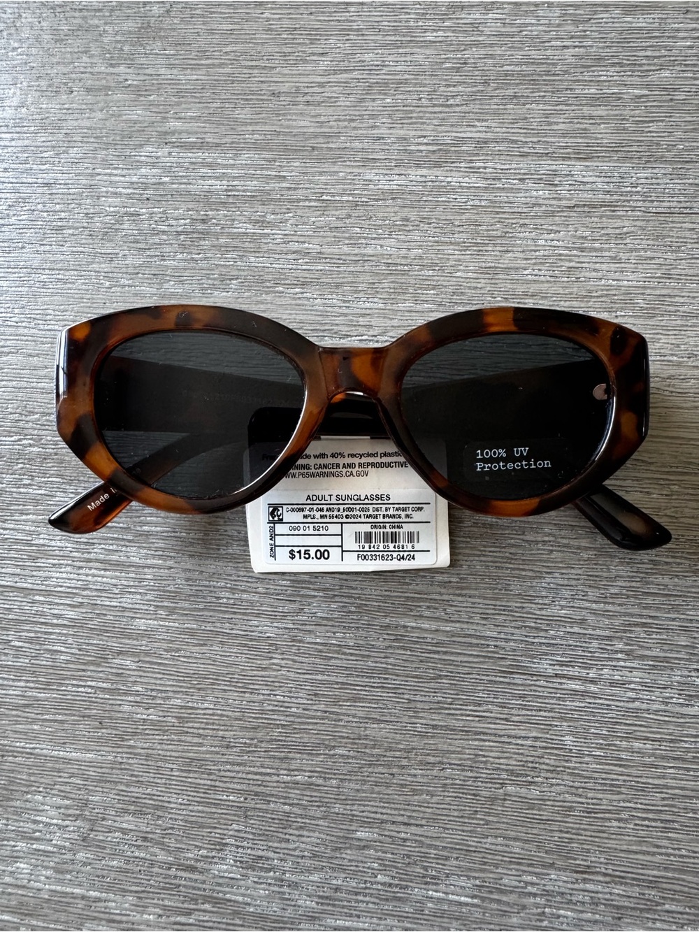 NWT A New Day Tortoiseshell Oval Sunglasses with Dark Lenses